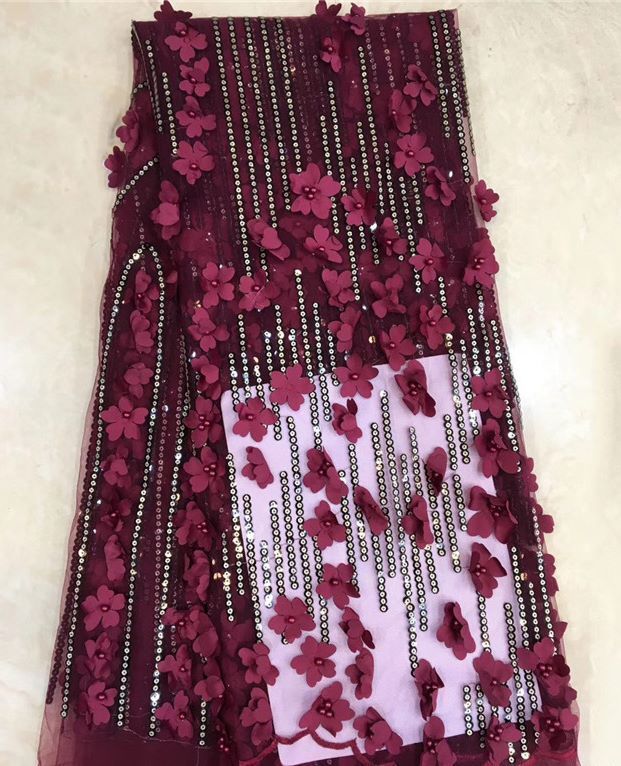 High Quality 3D French Tulle Fabric 037