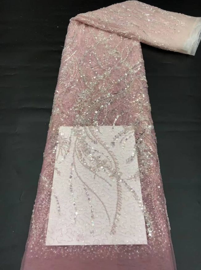 High Quality Handbeaded Fabric Material EM362