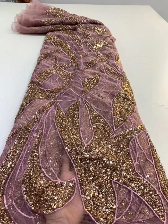 High Quality Handbeaded Fabric Material 504