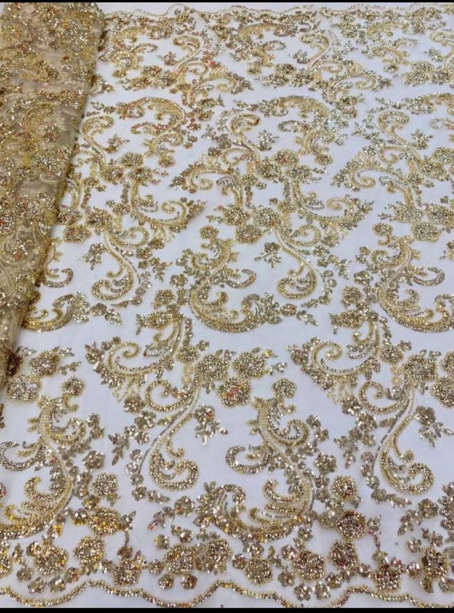 High Quality Handbeaded Fabric Material HA 468