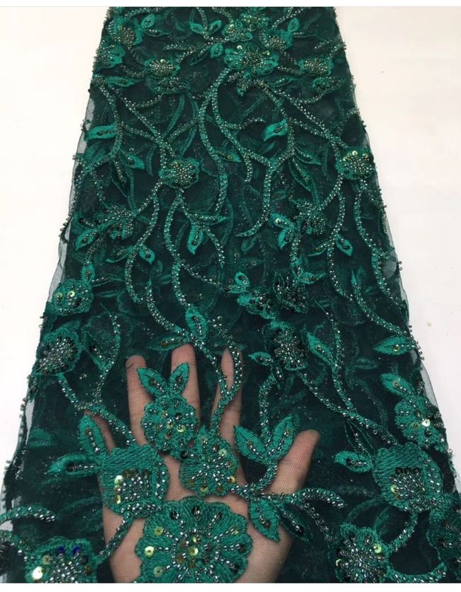 High Quality Handbeaded Fabric Material 030