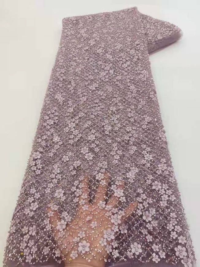 High Quality Handbeaded Fabric Material 202309