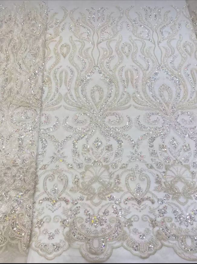 Luxury Handbeaded Fabric Material HA 436