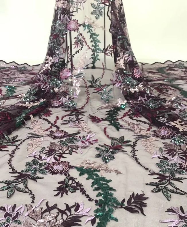 High Quality Embroidered Sequins Fabric 17