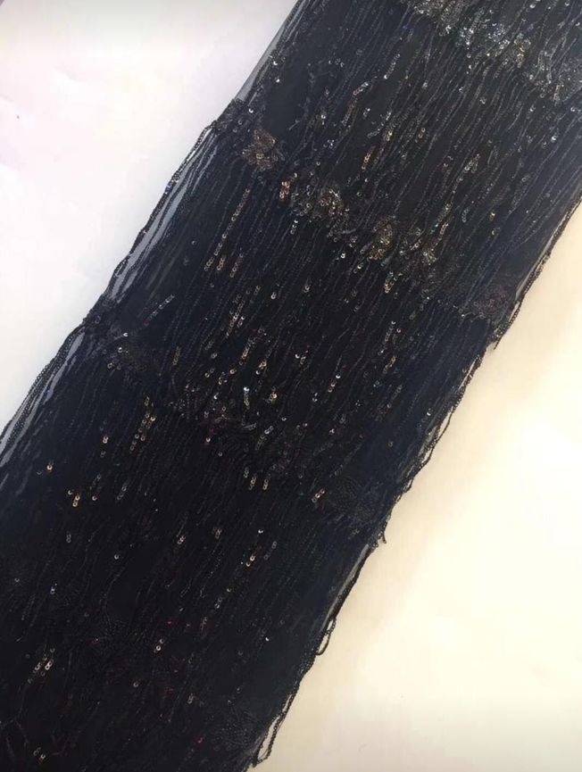 High Quality Tulle Sequins String Fabric Material 164