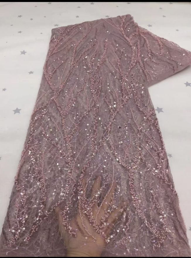 Luxury Handbeaded Fabric Material HA 439