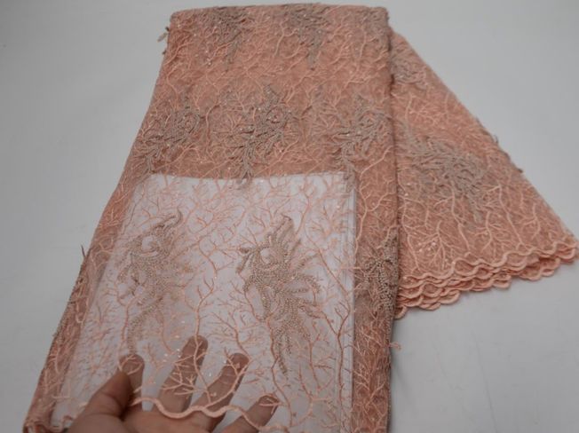 High Quality Embroidered Fabric Material EM307
