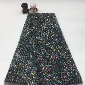 High Quality French Tulle Sequins Fabric TU81