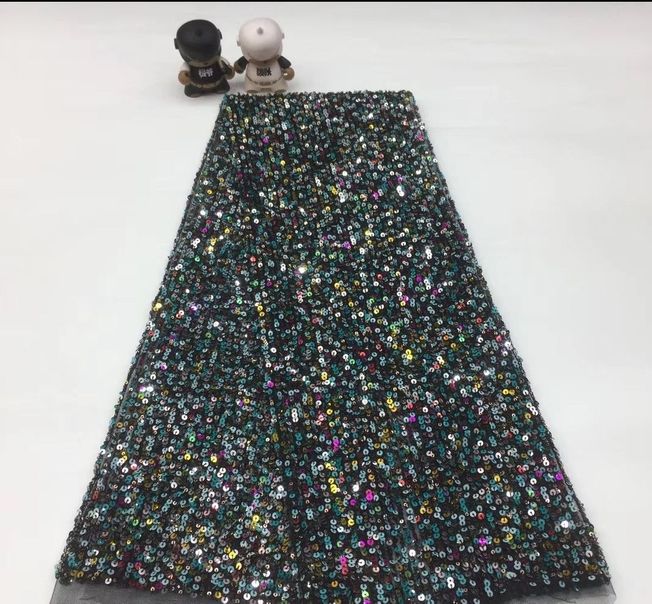 High Quality French Tulle Sequins Fabric TU81