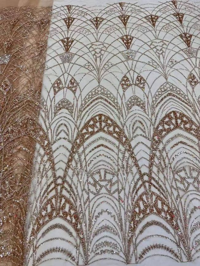 High Quality Handbeaded Fabric Material 202313