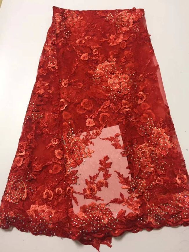 3D French Tulle Fabric 053