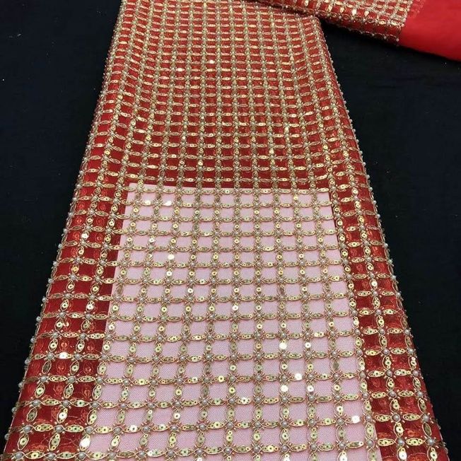 High Quality Handbeaded Fabric Material HA 407