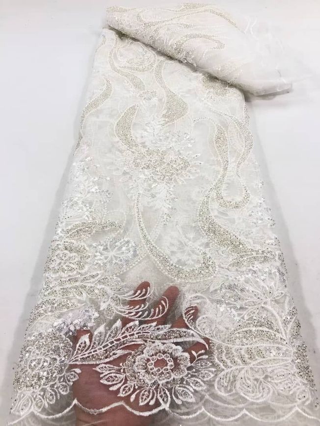 High Quality Handbeaded Fabric Material 496