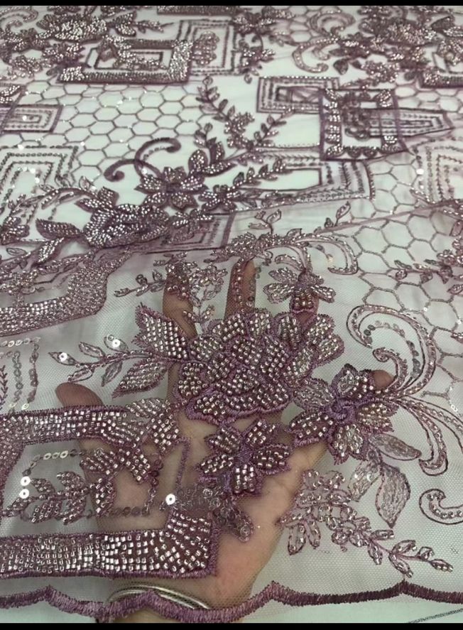 High Quality Handbeaded Fabric Material HA 398