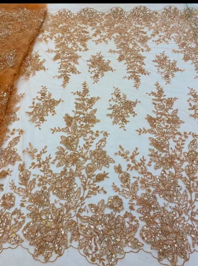 High Quality Handbeaded Fabric Material HA 424