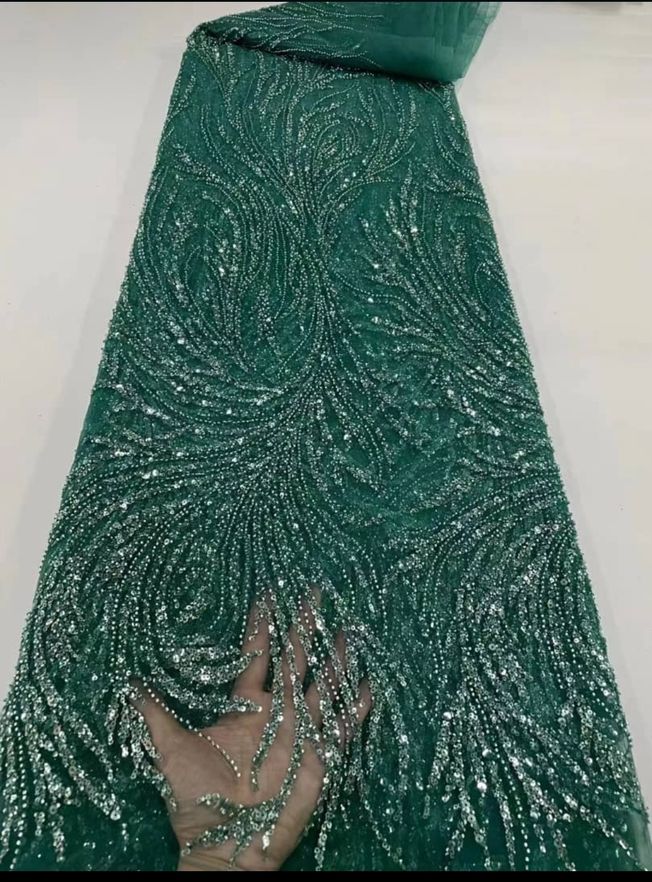 High Quality Handbeaded Fabric Material 529