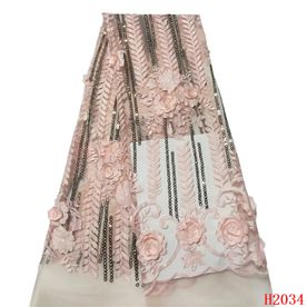 3D French Tulle Fabric 045