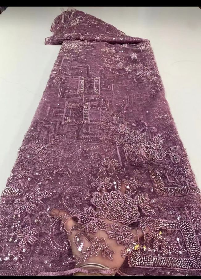 High Quality Handbeaded Fabric Material HA 398