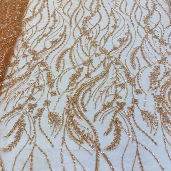 Luxury Handbeaded Fabric Material HA 443