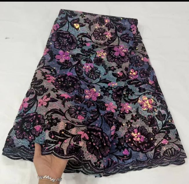 High Quality Flocky Velvet Fabric Material 574