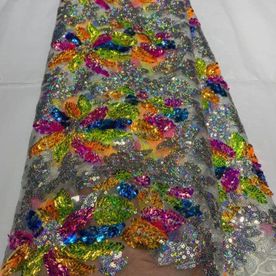 High Quality sequins Tulle Fabric Material 023