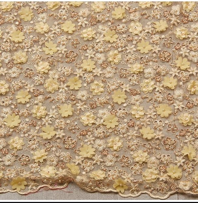 High Quality Hand Beaded Fabric Material 024