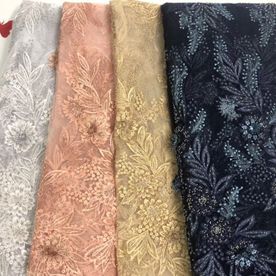 High Quality Embroidered French Tulle Fabric 014
