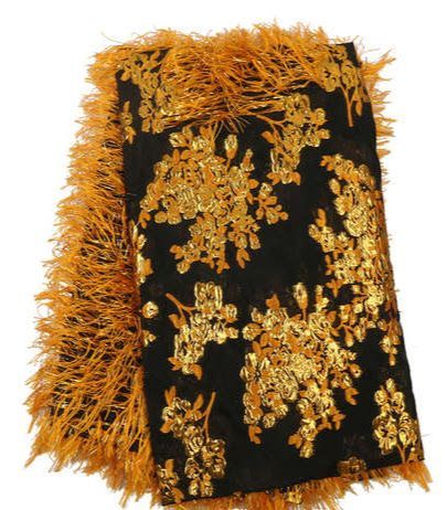 French Tulle Jacquard Brocade with Flings TU69