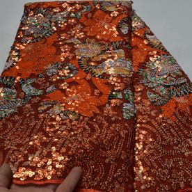 High Quality Sequins Fabric Material 130
