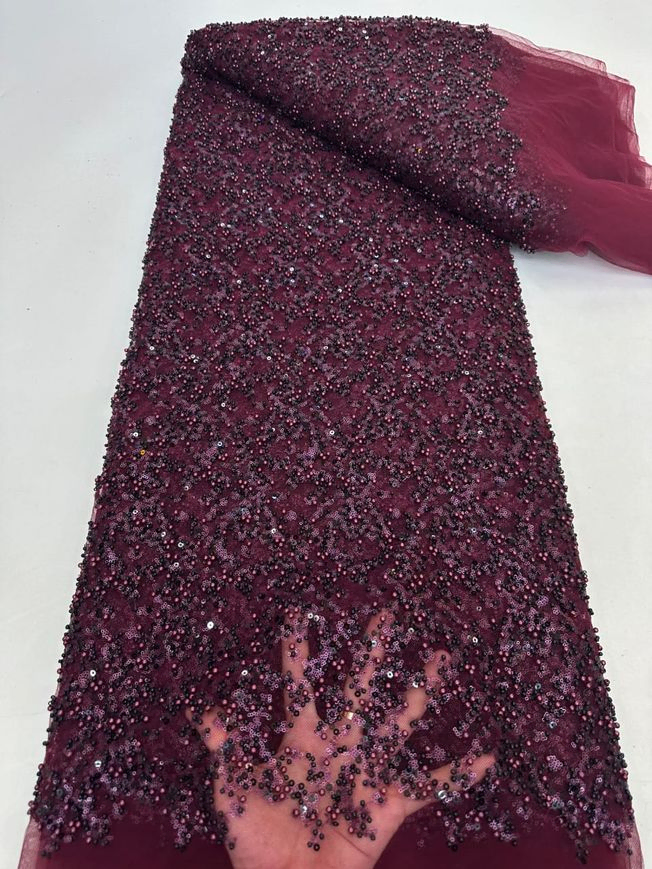 High Quality Handbeaded Fabric Material 202413