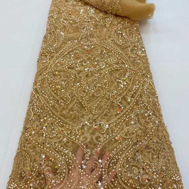 High Quality Handbeaded Fabric Material HA 422