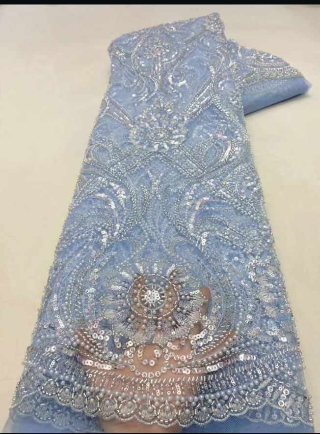 High Quality Handbeaded Fabric Material 518