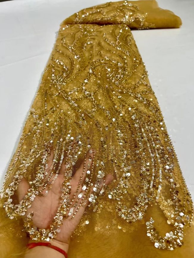 High Quality Handbeaded Fabric Material HA 456