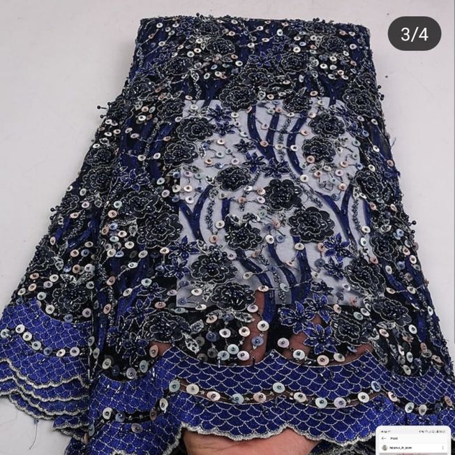 High Quality Handbeaded Fabric Material 