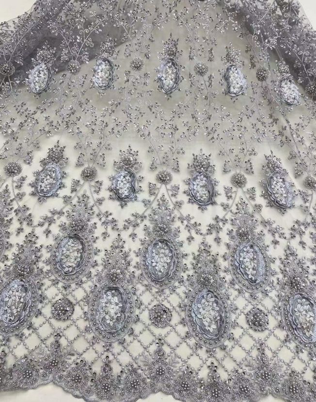 High Quality Handbeaded Fabric Material 458